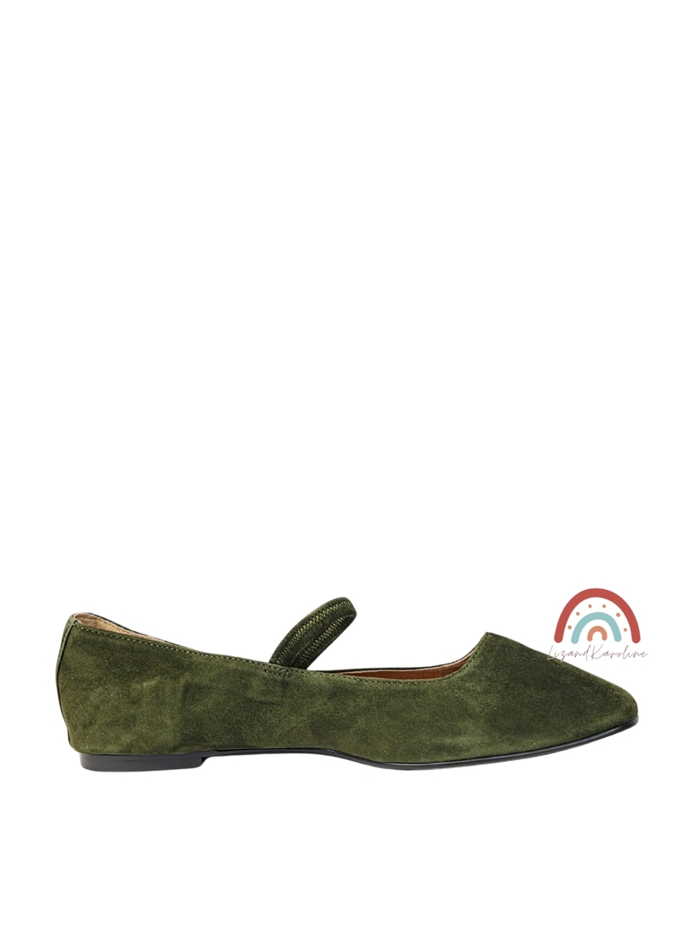 New! Madewell The Greta Ballet Flat in Leather Suede Loden 9 - Picture 6 of 16